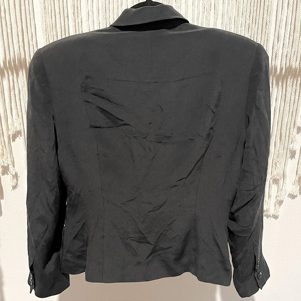 Vintage Dué Per Dué 100% Silk Blazer Suit Jacket Size 12 - Picture 2 of 7